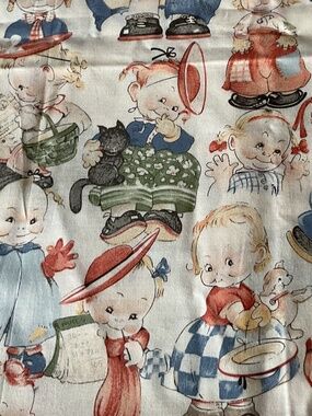 Vintage Cotton Fabric Year 2001 Very Cute